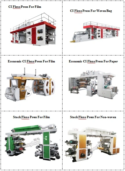 China Central Drum Automatic 6 Color Plastic Film Flexographic/Flexo Printing Machine